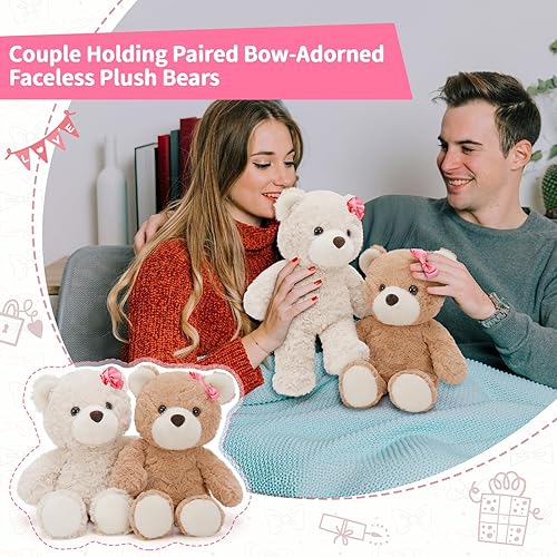 Miniatura 10 de Muiteiur Oso de peluche gigante lindo oso de peluche para mamá y bebé oso de peluche para niños y niñas gran regalo para Navidad día de San Valentín