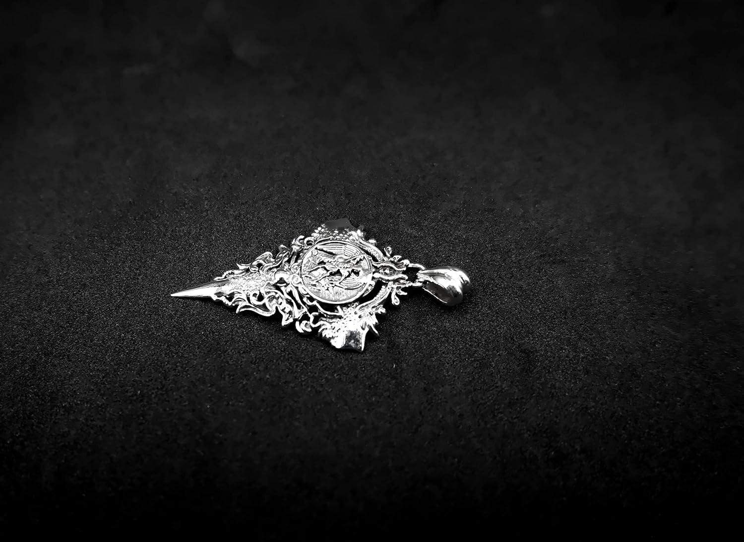 925 Sterling Silver Saint St Michael Pendant Protect Catholic Amulet Jewelry