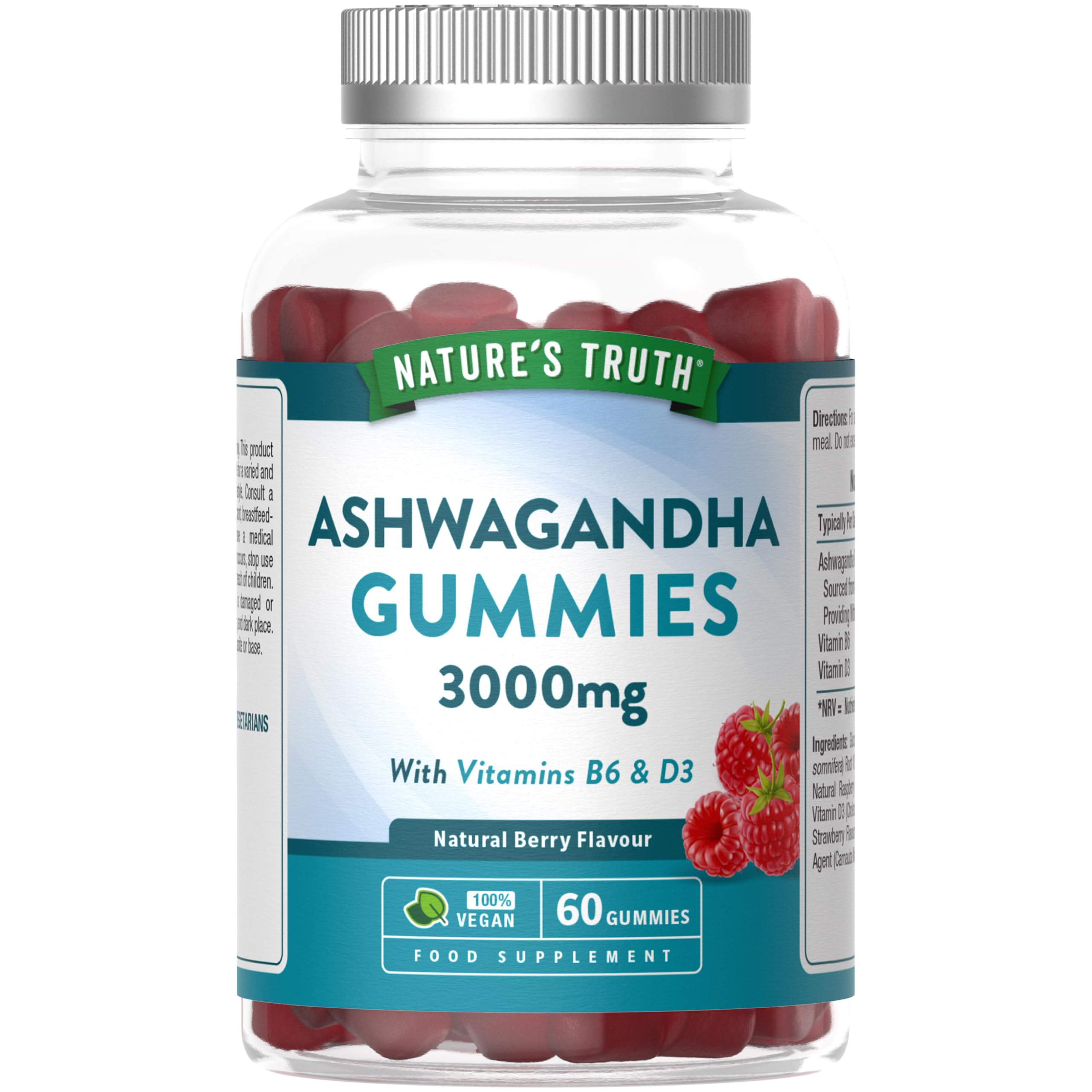 Ashwagandha Gummies 3000mg - with Vitamin B6 & D3