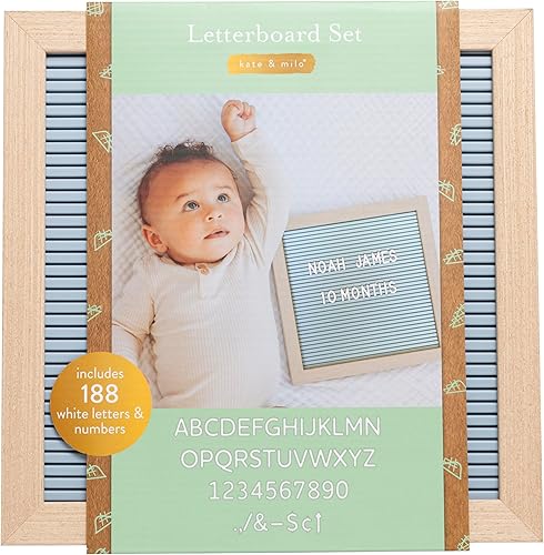 Miniatura 10 de Kate & Milo Juego de cartulinas, tablero de mensajes para compartir el embarazo, hito del bebé y mensajes personalizados de regreso a la escuela,