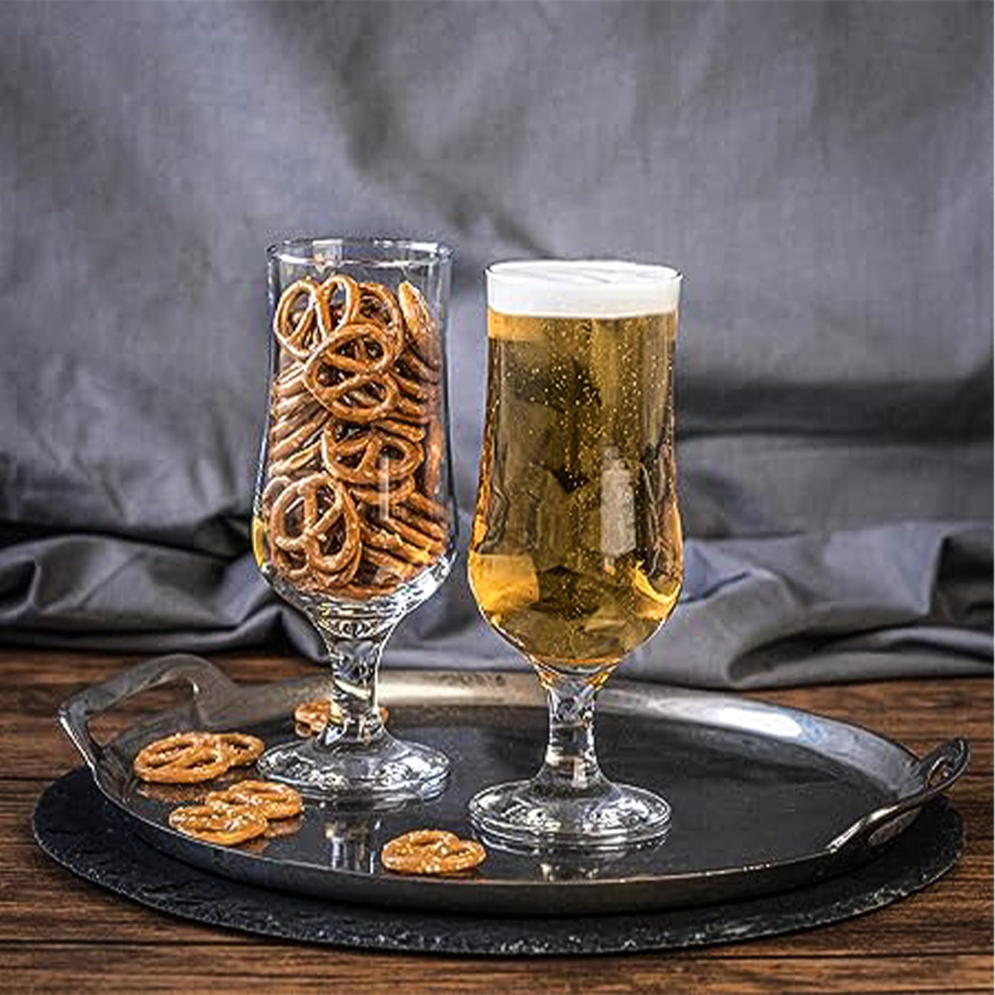 NORDIC SCHILLER Bicchieri da Cocktail Set 6, 385ml 100% SENZA PIOMBO Bicchieri da Caffè Freddo, Frappé Bicchieri per Pina Colada, Bicchiere per Hurricane
