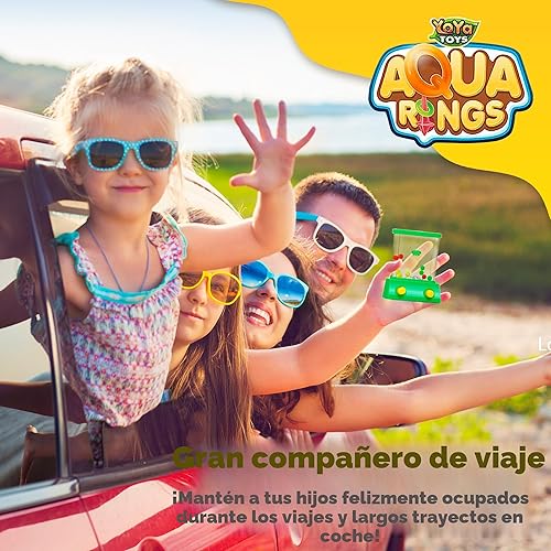 Miniatura 5 de YoYa Toys Aqua Rings Juego de agua de mano – Juego de 2 – Juguete de lanzamiento de anillos de agua y aro de baloncesto – Regalo para edades de 3