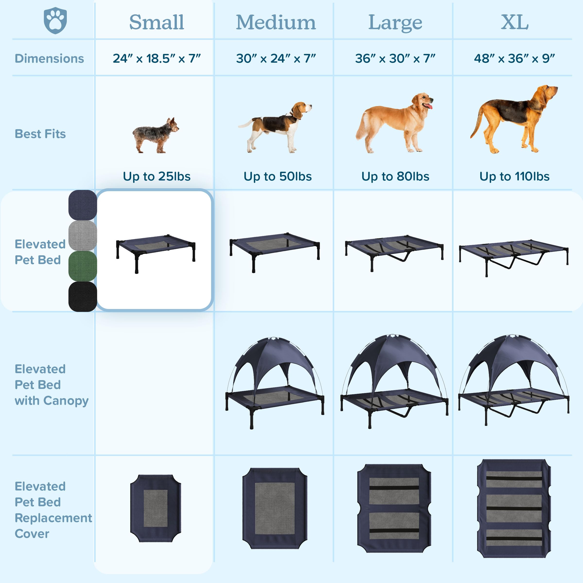 Petmaker Elevated Dog Bed — Portable Cot For Small Dogs Up To 25lbs, Green With Carrying Case - View #7