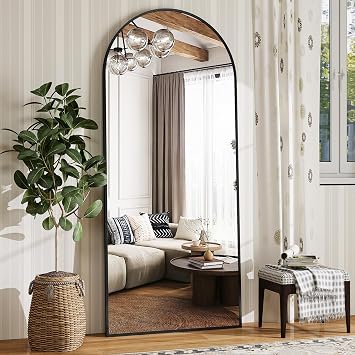 65" x 24" Arch Full Length Mirror, Floor Full Body Mirror