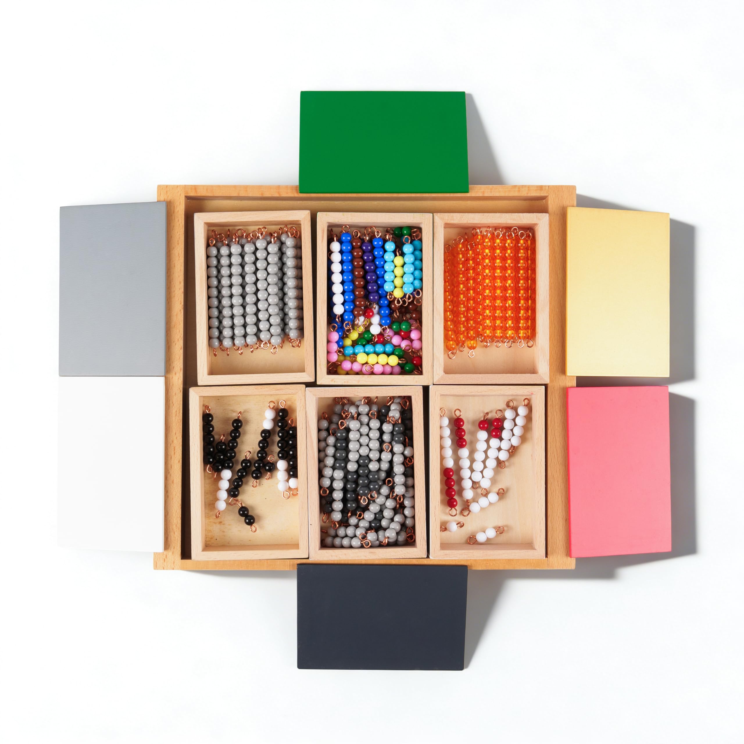 Montessori materiały matematyczne – drewniana zabawka edukacyjna do liczb i liczb, przedszkola i szkoły podstawowej, domowej i klasy od 3 lat (Montessori Negative, gra węża)