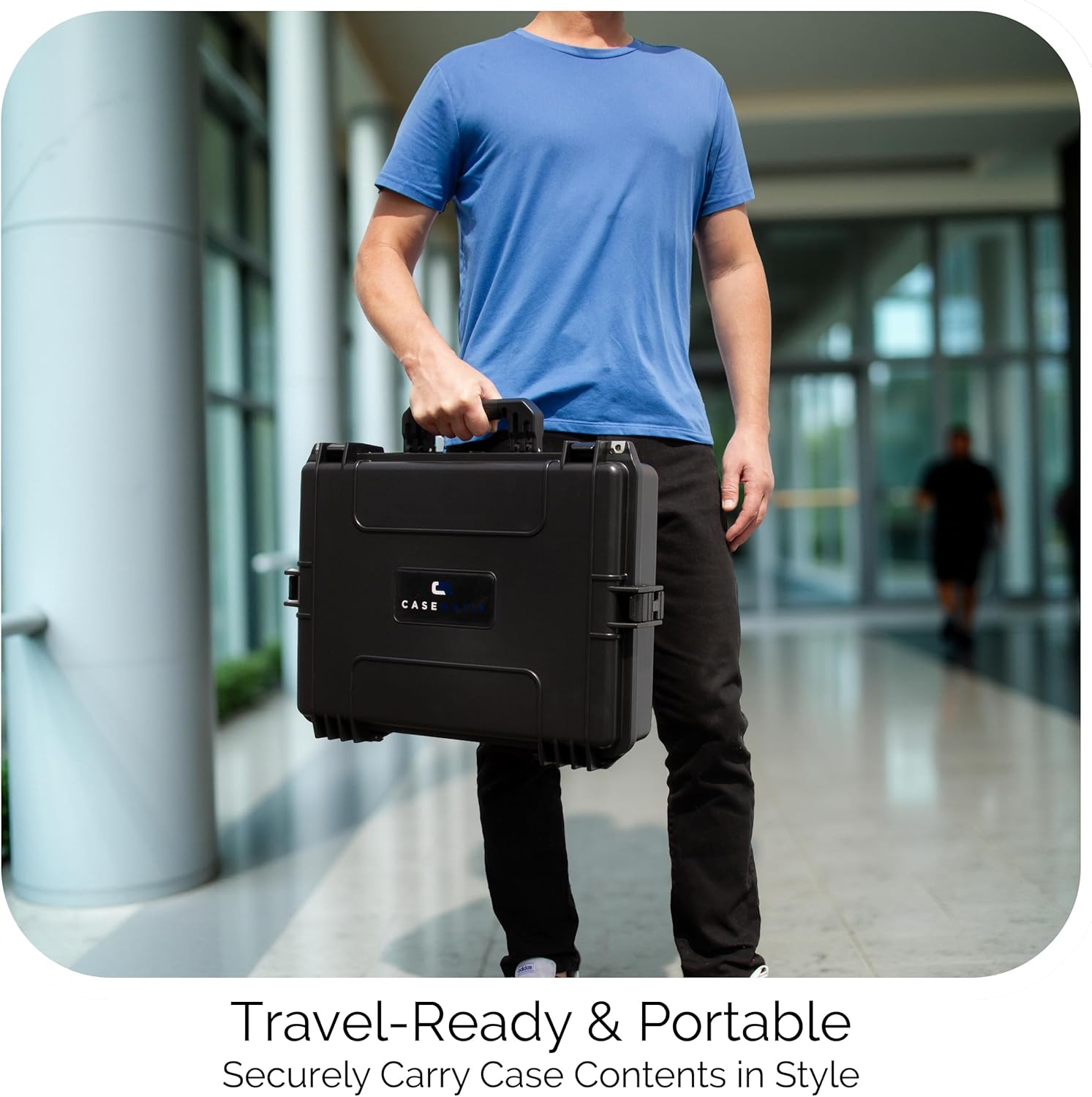 CASEMATIX Waterproof IP67 Laptop Hard Case for 15.6-17.3 inch Gaming Laptops & Accessories - Heavy Duty Hard Laptop Case with Foam Compatible with Asus Acer MSI Alienware Gaming Models & More - Image 5