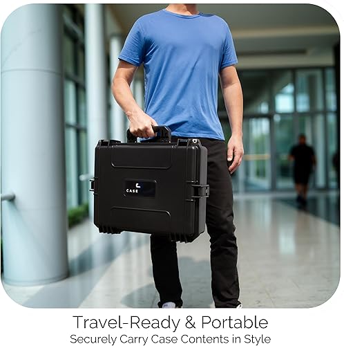 Miniatura 5 de Casematix Funda rígida impermeable para laptop de 15 a 17 pulgadas, funda resistente para laptop y portátil compatible con portátiles de 15.6 y 17.3