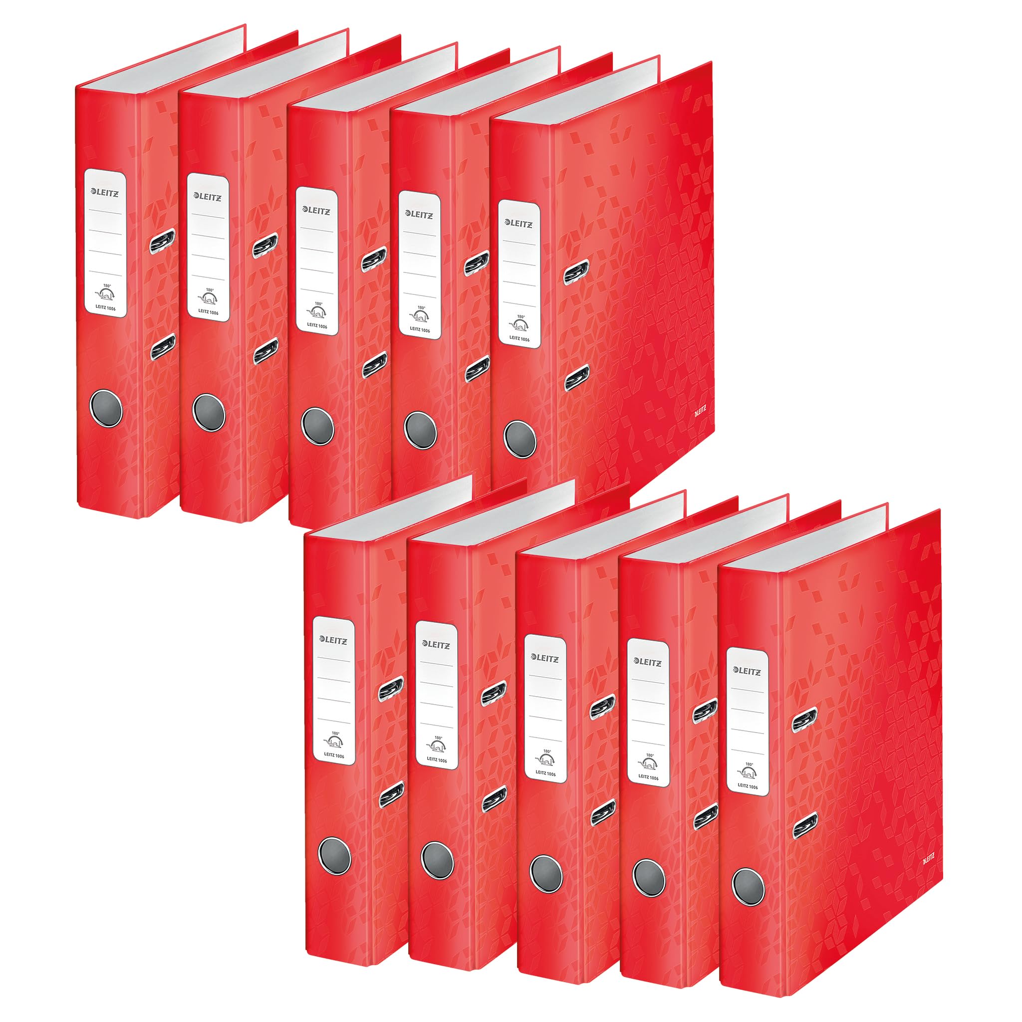 Leitz 180 WOW Laminated Lever Arch File - Outer Carton of 10 10060026