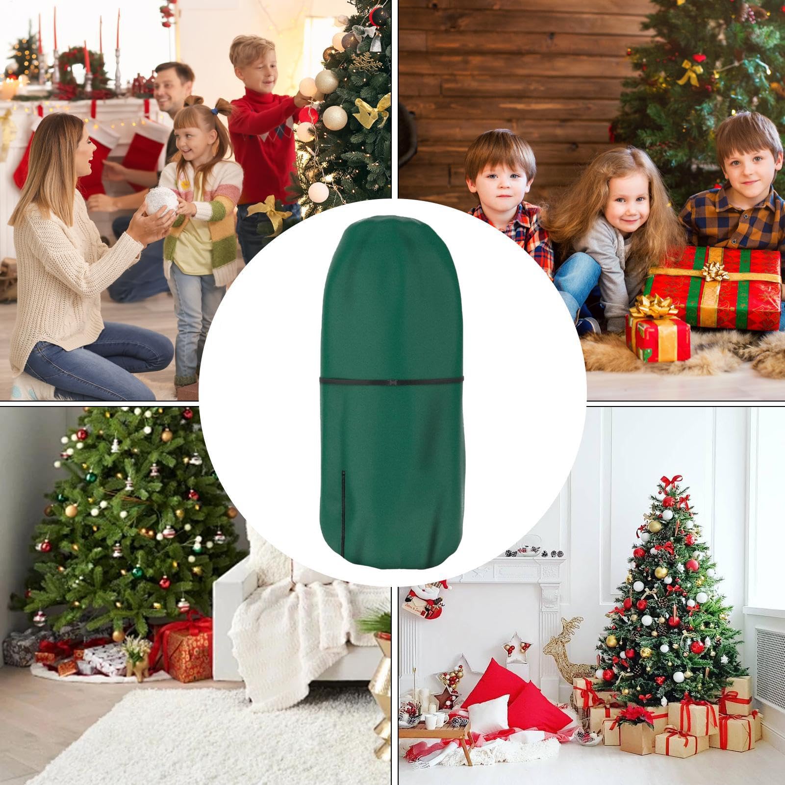 Borsa Verticale Per Albero Di Natale 2,5 M – Contenitore In Tessuto Impermeabile 600D Con Cerniera E Fibbie, Adatto Per Alberi Fino A 280 Cm