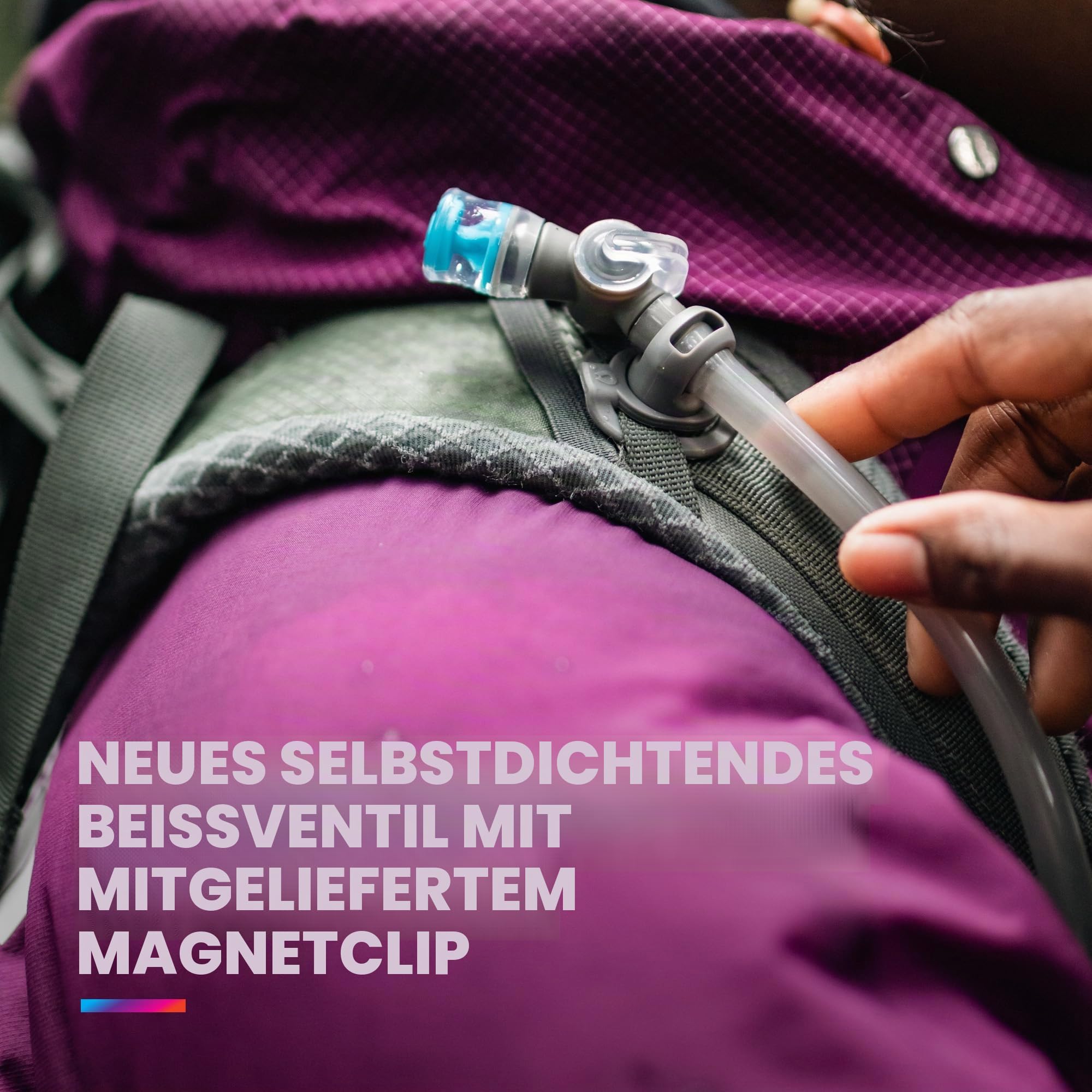 HydraPak Contour Hydration Reservoir - Low-Profile-Wasserblase, passend für die meisten Hydration Packs - High-Flow-Bissventil, auslaufsicher, vollständig umkehrbar und spülmaschinenfest - 1,5L 2L 3L