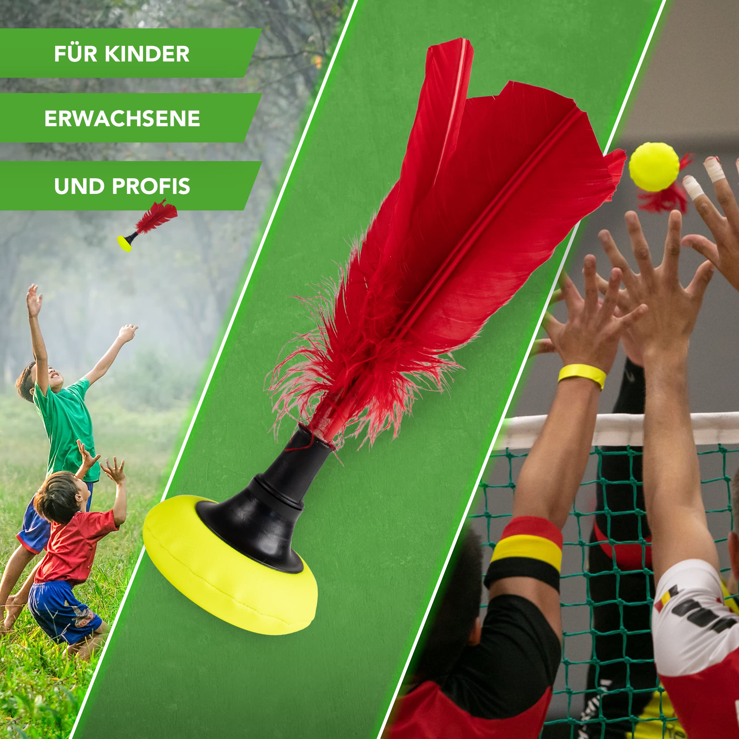 Tunturi Indiaca Turnier Ball - Offiziele Indiaca für Profis - Ball - Peteca Spiel - Handschlagball - Indiaka