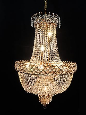 RSKVA Antique Design Crystal Hanging Ceiling Light Chandelier Crystal k9 Orginal 6652 Baksit Size:-600mm(24
