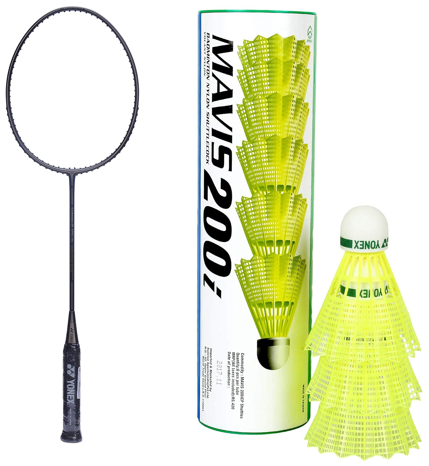Yonex Carbonex 21 Special Badminton Combo (Racquet + Mavis 200i