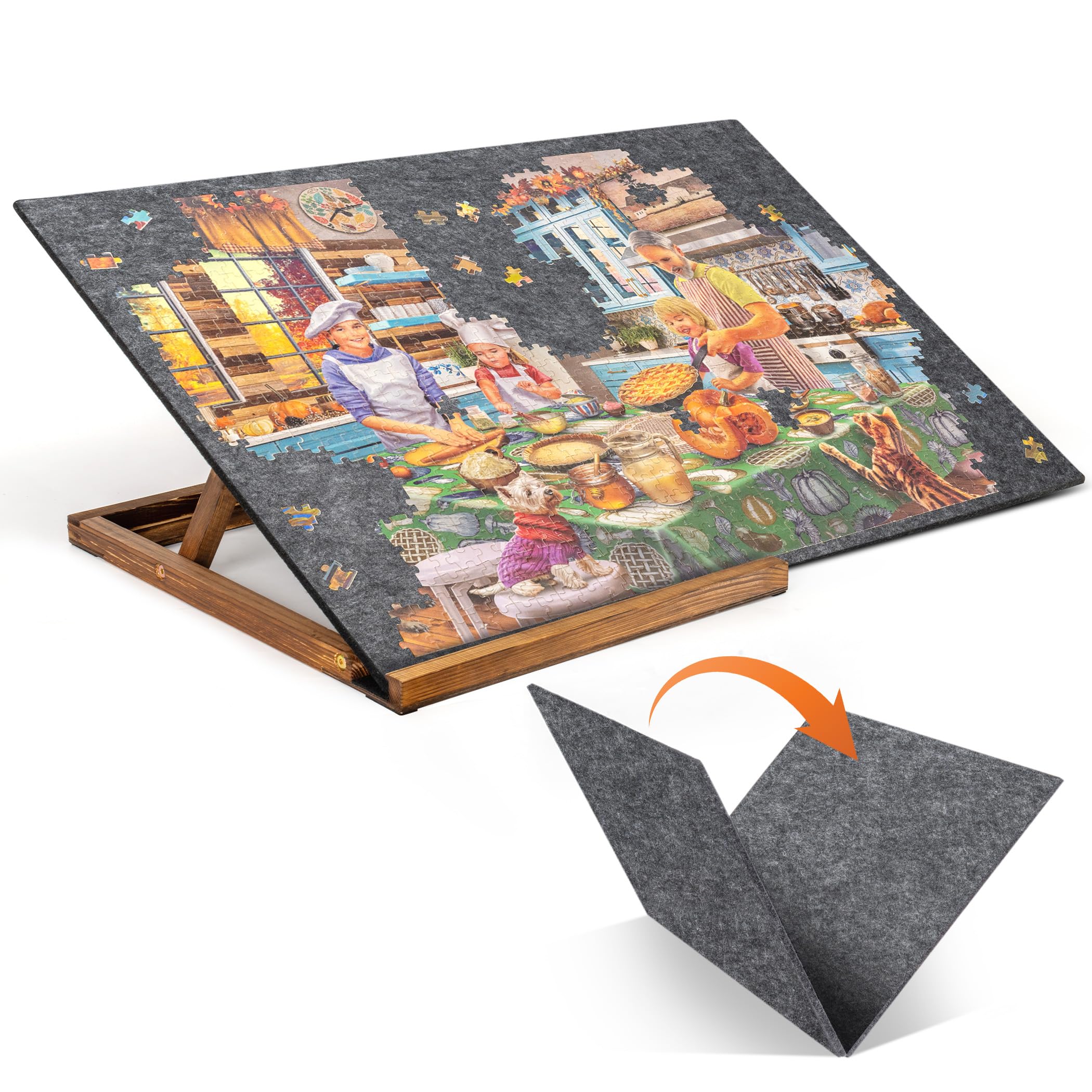 Amazon.com: Tektalk Foldable Jigsaw Puzzle Board with 3 Angle