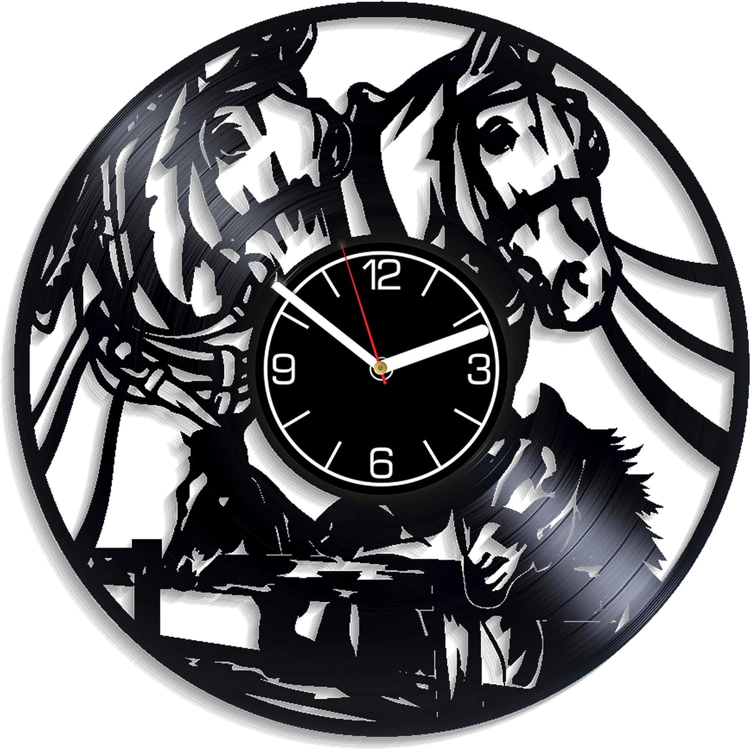 Horses Vinyl Record Wall Clock Animal Vinyl Clock Birthday Gift for Men Horses Wall Clock Modern Nature Gift Horses Clock Animal Wall Art Nature Home Decor Xmas Gift Idea