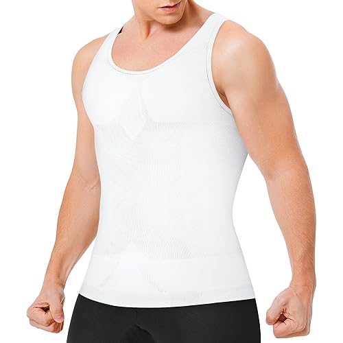 Compression Shirt for Men Body Shaper Tank Top Sleeveless Slimming Undershirt Shapewear Tummy Control Vest