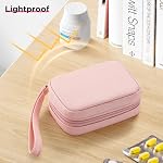 Zannaki Cute Pill Organizer for Purse with Two Removable 7-Day Pill Box, Travel PU Leather Pill Case, Portable Weekly Pill Container with Storage Bag to Hold Vitamins, Fish Oils, Supplements (Pink)