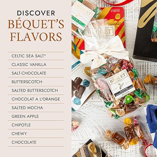 Miniatura 9 de Béquet Caramelos surtidos  Paquete surtido de dulces gourmet envueltos individualmente  Sal marina celta, chocolate con sal, vainilla clásica,