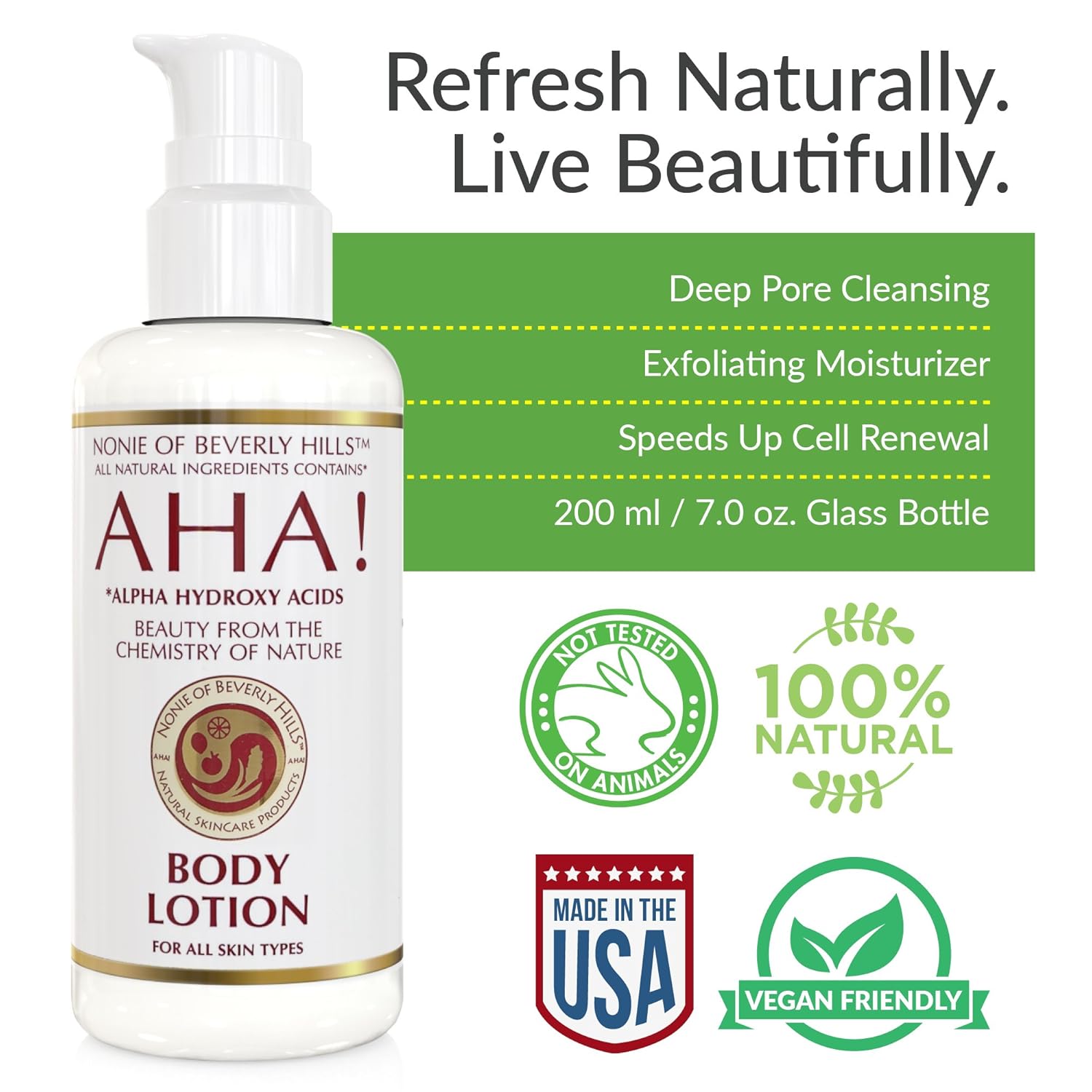 Nonie AHA Body Lotion - All Skin Types/All Natural