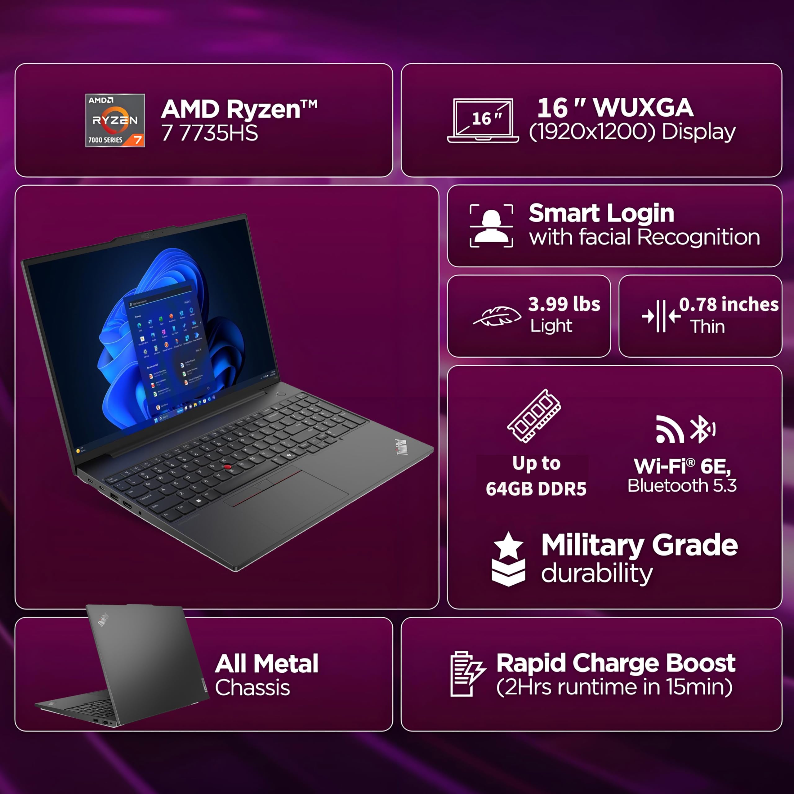 Windowsノート本体 ThinkPad E16 Gen 2 AMD Ryzen 7 7735HS Amazon.com: Lenovo ThinkPad E16 Gen 2 16