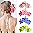 4PCS Plumeria Hair Clips for Thick Hair - Large Hawaiian Claw Clips with Strong Hold and Non-Slip Grip (Colorful)
