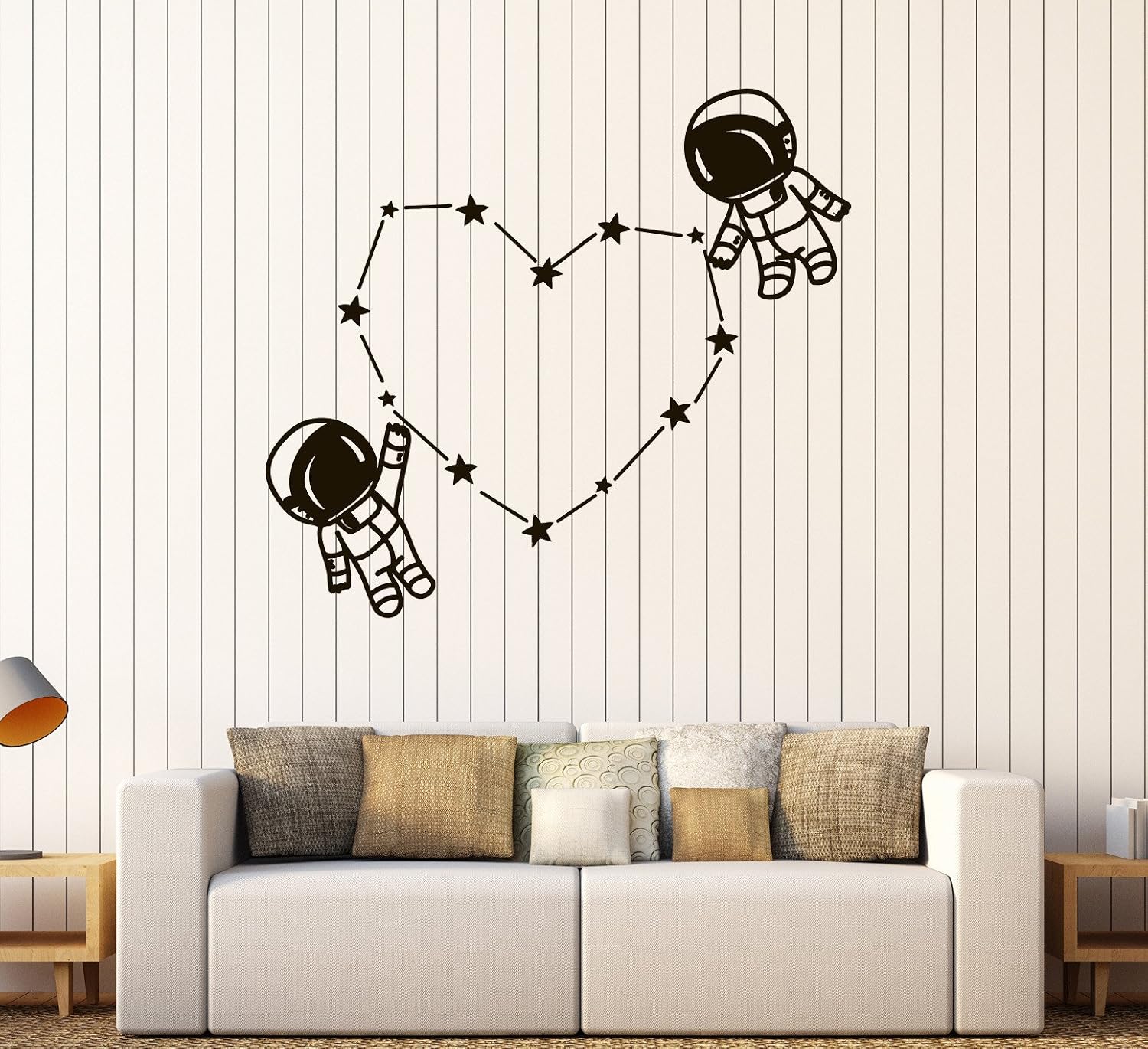 Vinyl Wall Decal Spaceman Astronaut Space Kids Room Stickers (583ig) Pink