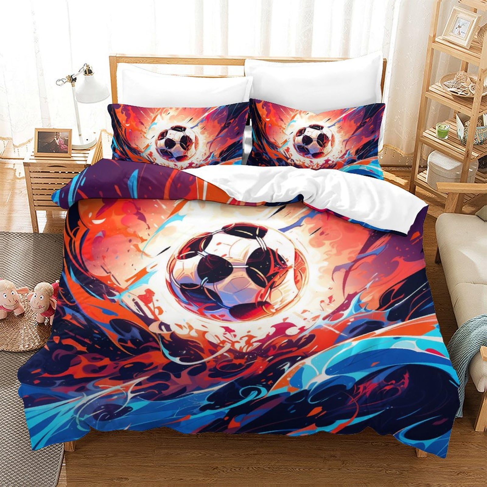 Housse de couette foot 3D pour relooker une chambre d'ado fan de football