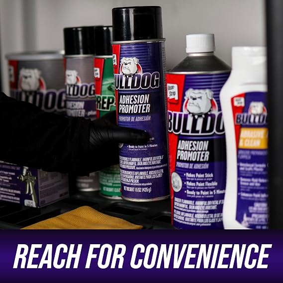 KLEAN-STRIP Bulldog Adhesion Promoter for Polyolefin Plastic Quick Dry Adhesion Promoter for Paint Prep - Fills 320 Grit Scratches - 15 Ounce Aerosol