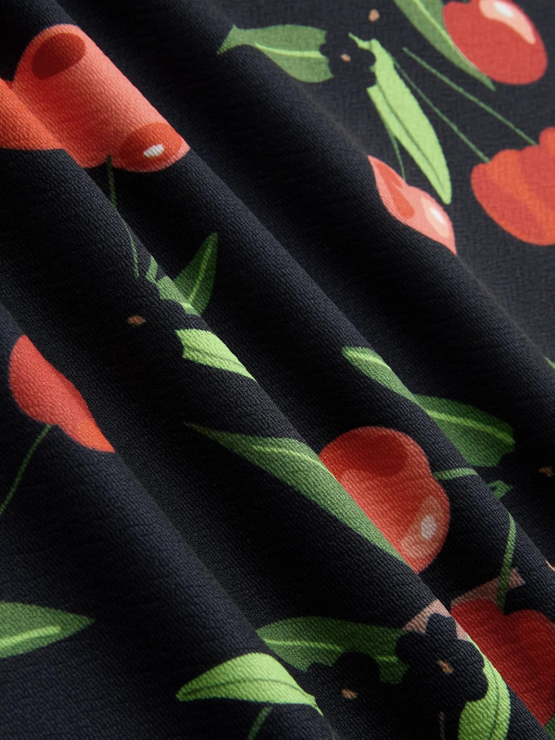 CIDER Mini Dresses for Women Cherry Sweetheart Neck Sleeveless Sundress Knotted Tie Sun Dresses for Summer: Black, M - Image 4