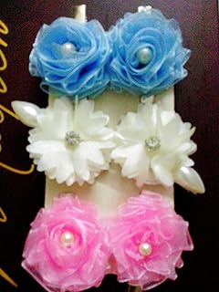 مشابك ودبابيس شعر على شكل وردة متعددة الألوان 6 قطع مناسبة للبنات والفتيات لعمل أجمل تسريحة