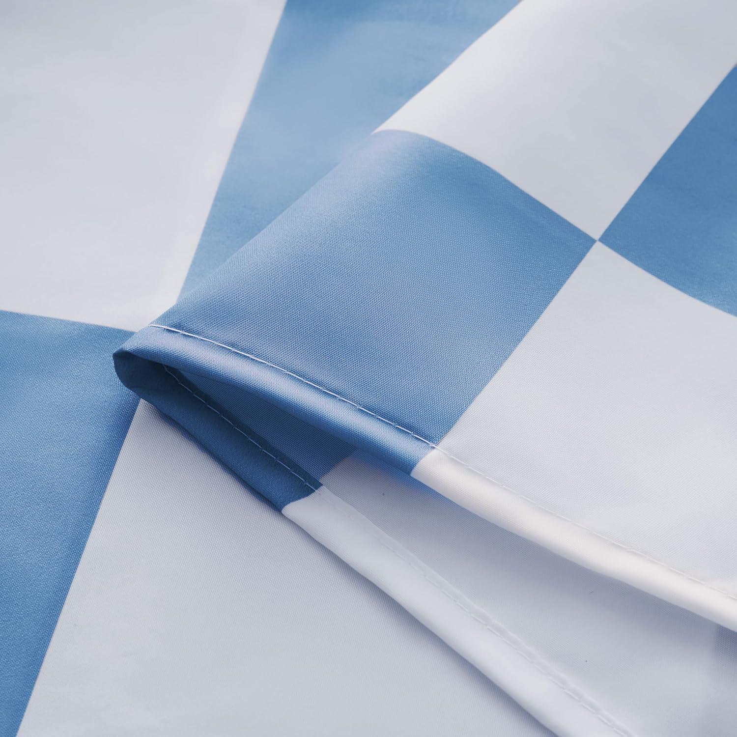 Checkered Shower Curtain, Blue Shower Curtains for Bathroom, Cute Retro Checkboard Shower Curtain Vintage Aesthetic, Washable Fabric Bath Curtain 72''x72''