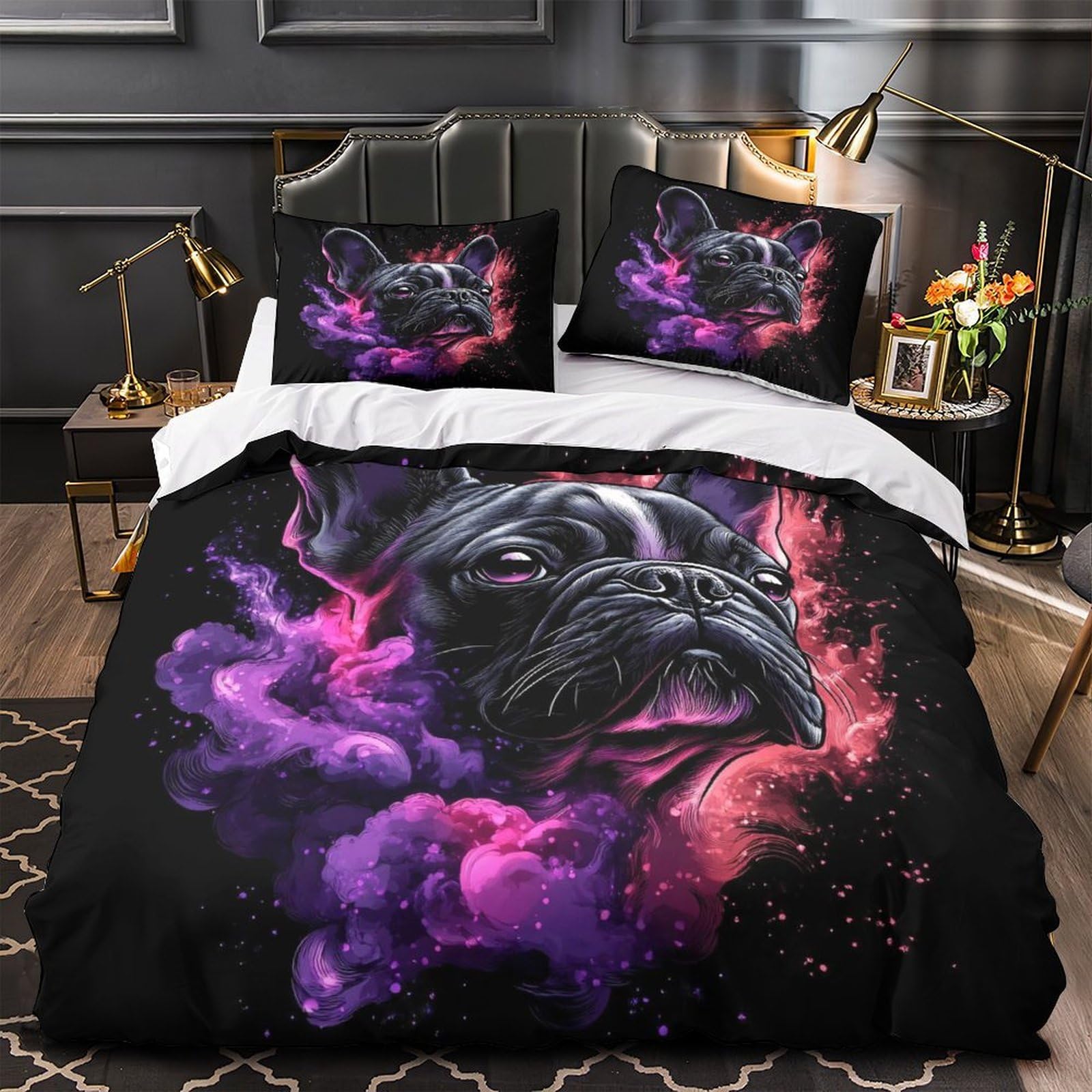 Housse de couette forêt brumeuse 260x220 parure de lit super king 3D