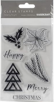 KAISERCRAFT PTY LTD 3PL Clear Stamp NGT, usone size, Starry Night
