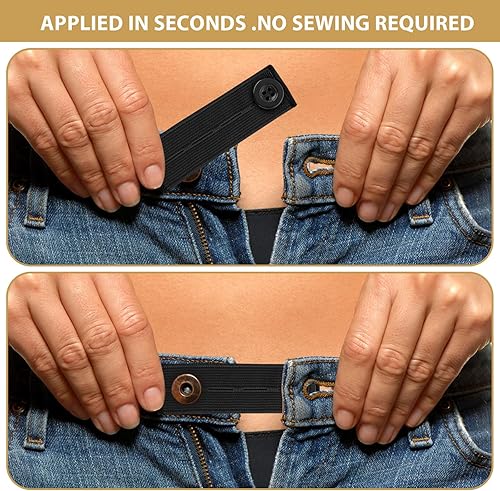 Miniatura 2 de 18 extensores de botón para jeans, 5 tamaños de pantalones extensores de cintura para mujeres y hombres, extensor de botón de Jean, extensión de