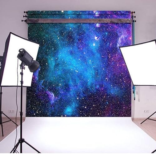 Miniatura 5 de Apdidl Tapiz de galaxia para dormitorio, espacio estético, noche azul, cielo estrellado, estrellas, universo, misteriosa, nebulosa, telón de fondo,