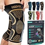 Modvel 2 Pack Knee Brace for Women & Men - Workout Knees Compression Sleeve for Knee Pain Relief Joint Support for ACL, Arthritis, Meniscus Tear Knees Brace for Sports, Rodilleras para Gym Fitness