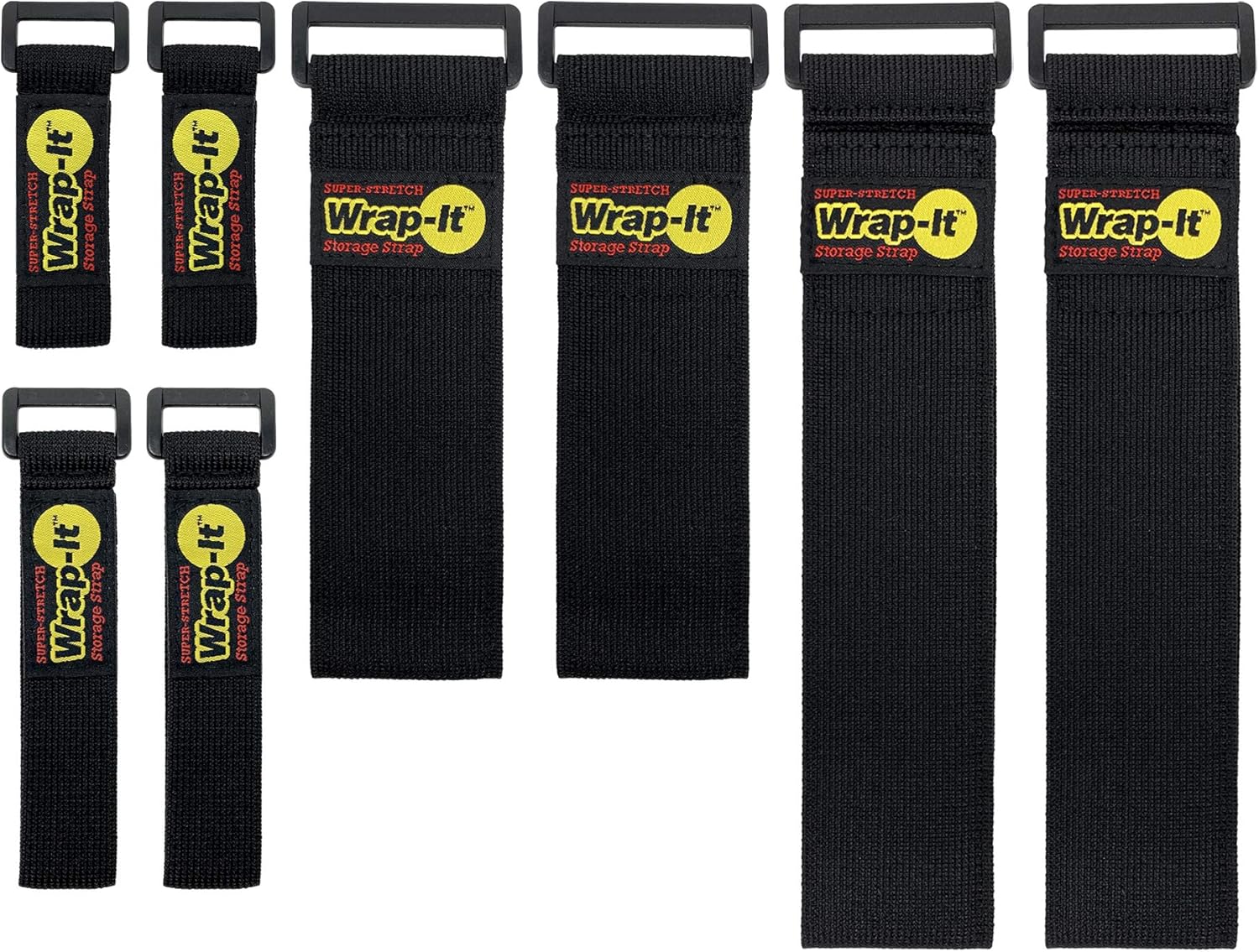 Super-Stretch Wrap-It Storage Straps (Assorted 8 Pack) - Elastic Hook and Loop Cinch Straps - Extension Cord Organizer, Hose, Rope and Cables Straps, Cord Wrap, Cord Keeper, Garage and RV Organization : Tools & Home Improvement