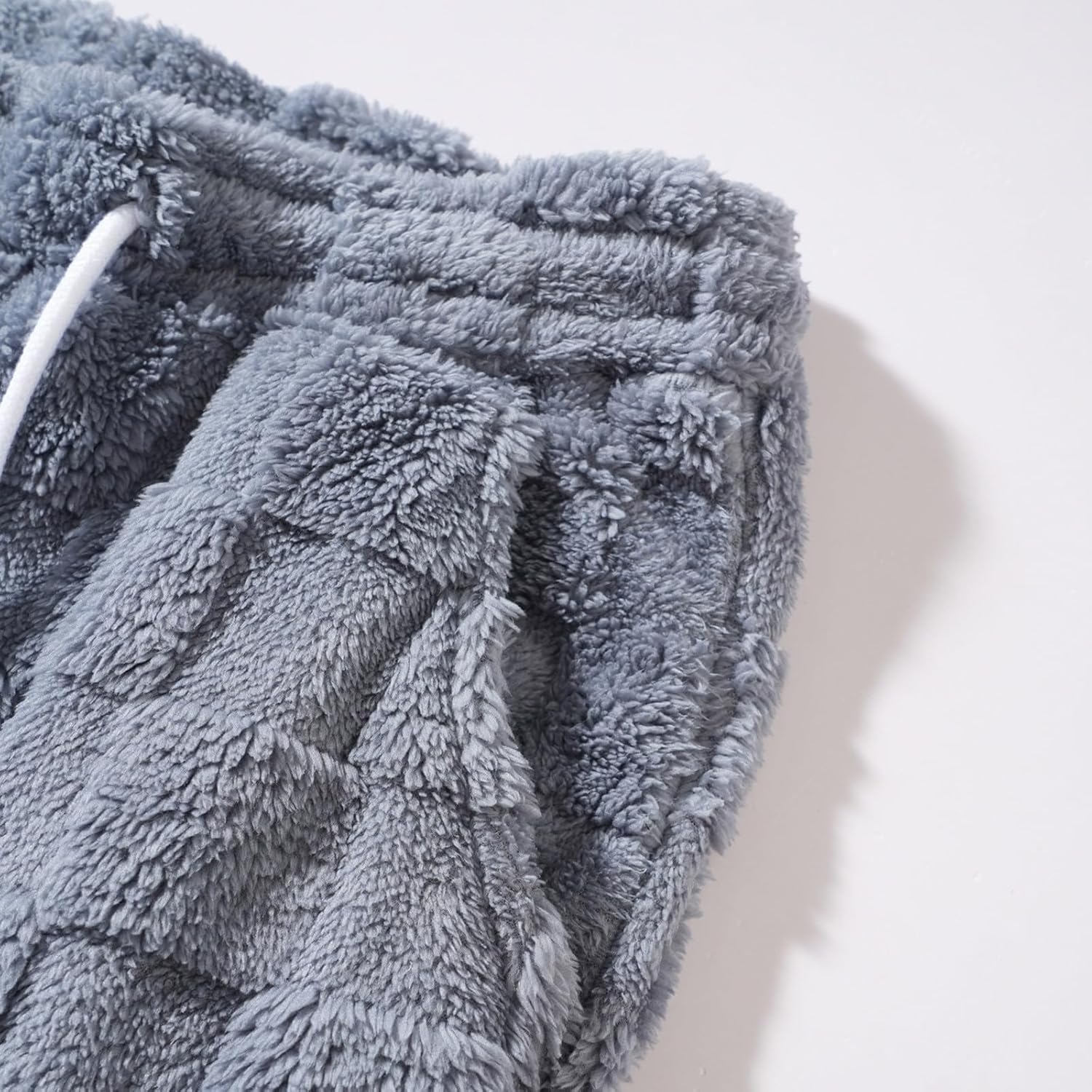 Fleece Hoodie Men Sherpa Hoodies Oversized Pullover Vintage Sweatshirts Match Corduroy Short Pants Pajama Sets - Image 5