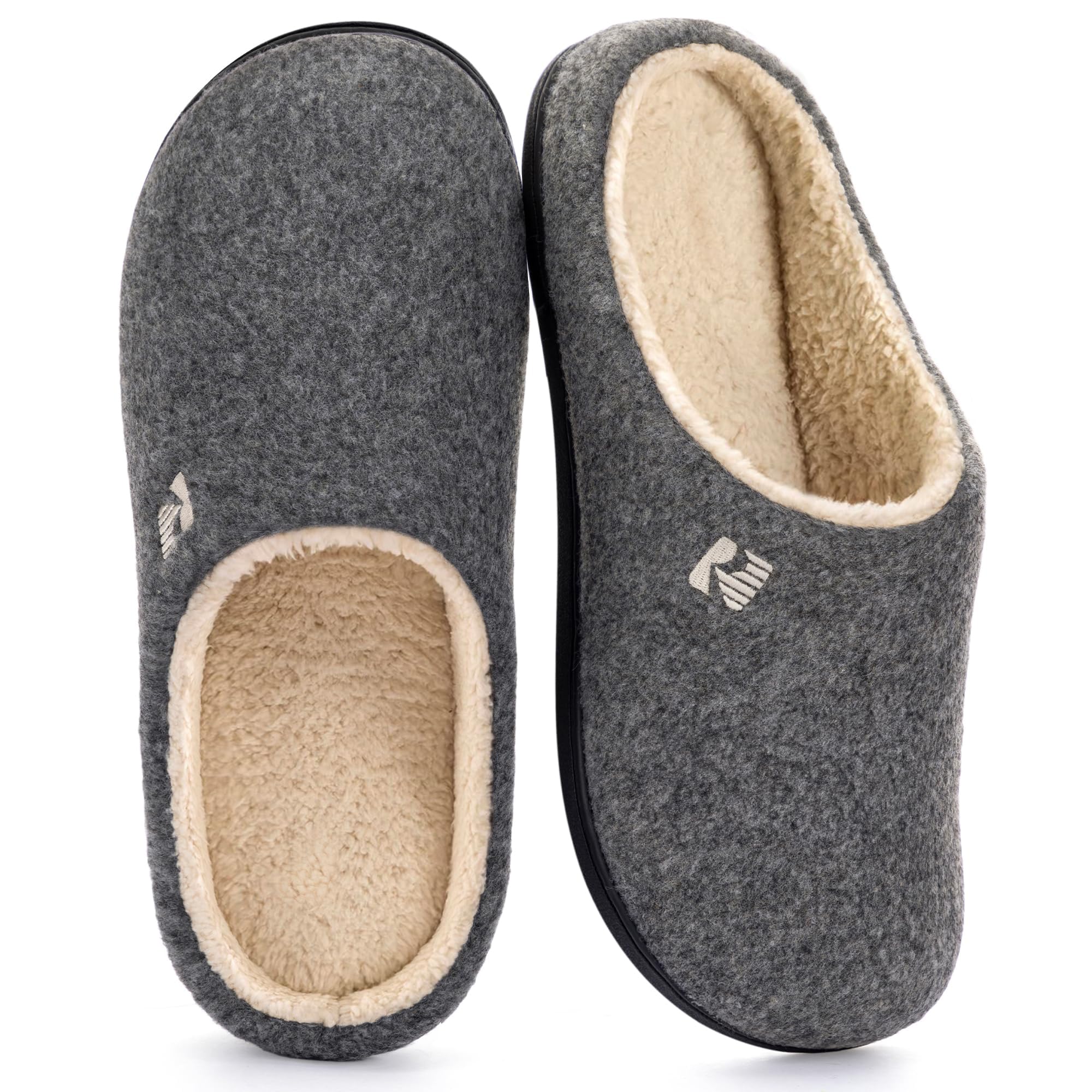 RockDove Herren Hausschuhe mit Sherpa-Futter und Memory-Schaum