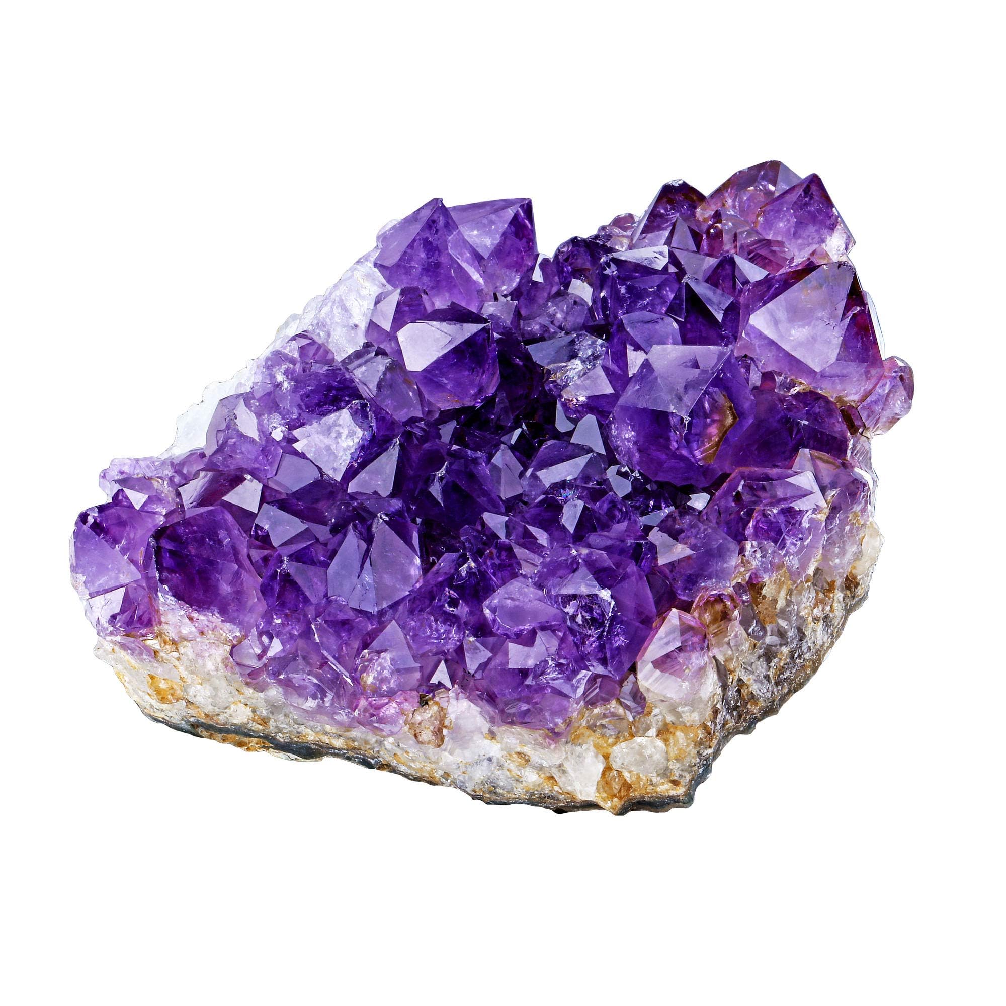 THE WHITE SHOP Natural Amethyst Geode Cave Healing Crystal Stones Rock Cluster Druzy Raw Amethyst Gemstone Specimen (350g) 400G