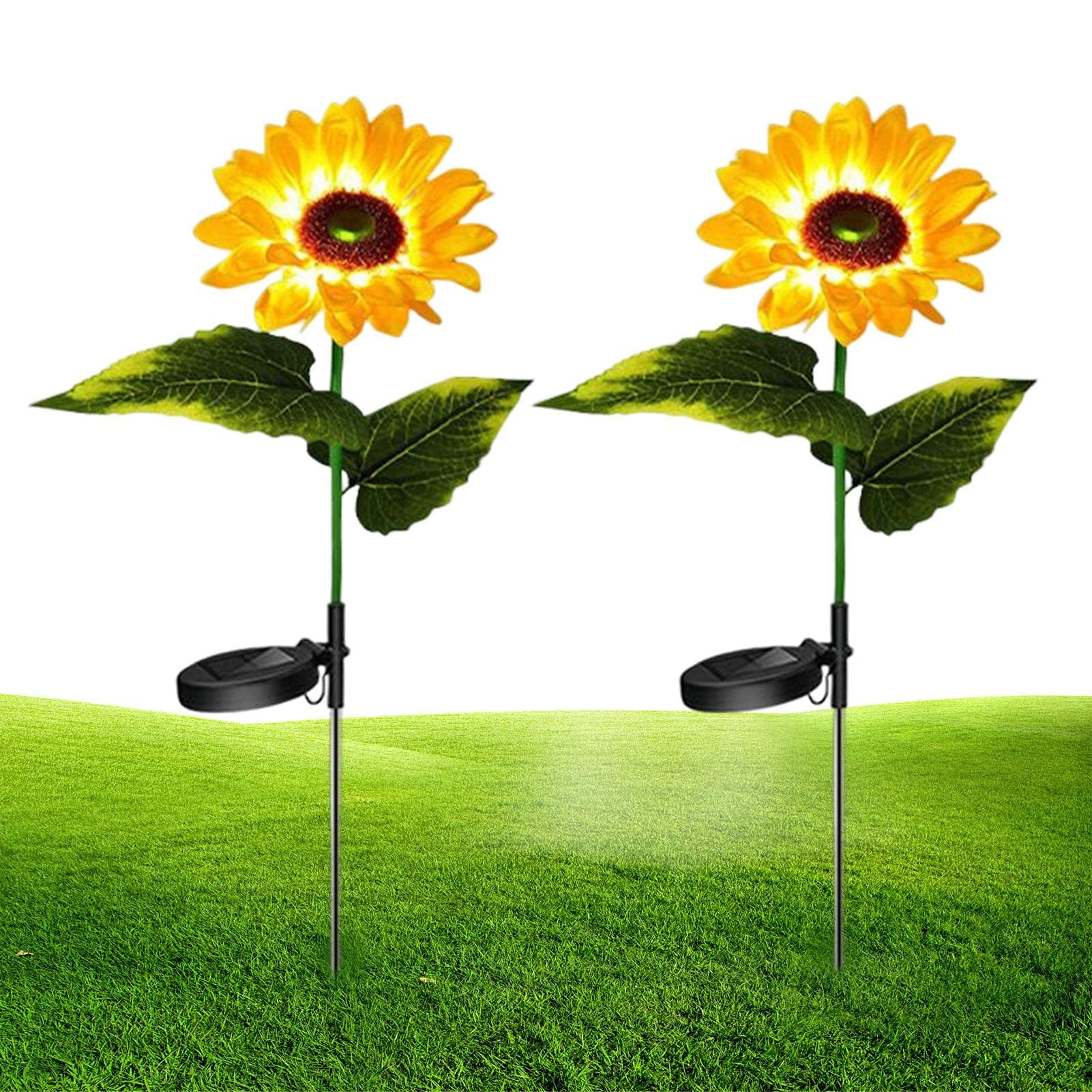 Lot De 2 Lampes Solaires En Forme De Tournesol | Lampes Solaires