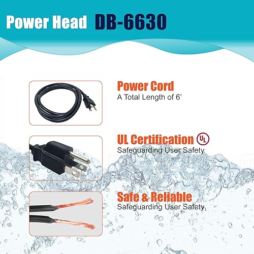 Miniatura 6 de Aqua Dream Bomba sumergible de 800 GPH (3000 LH, 55 W), bomba de agua ajustable ultra silenciosa para estanque, acuario, pecera, fuente, hidroponía,