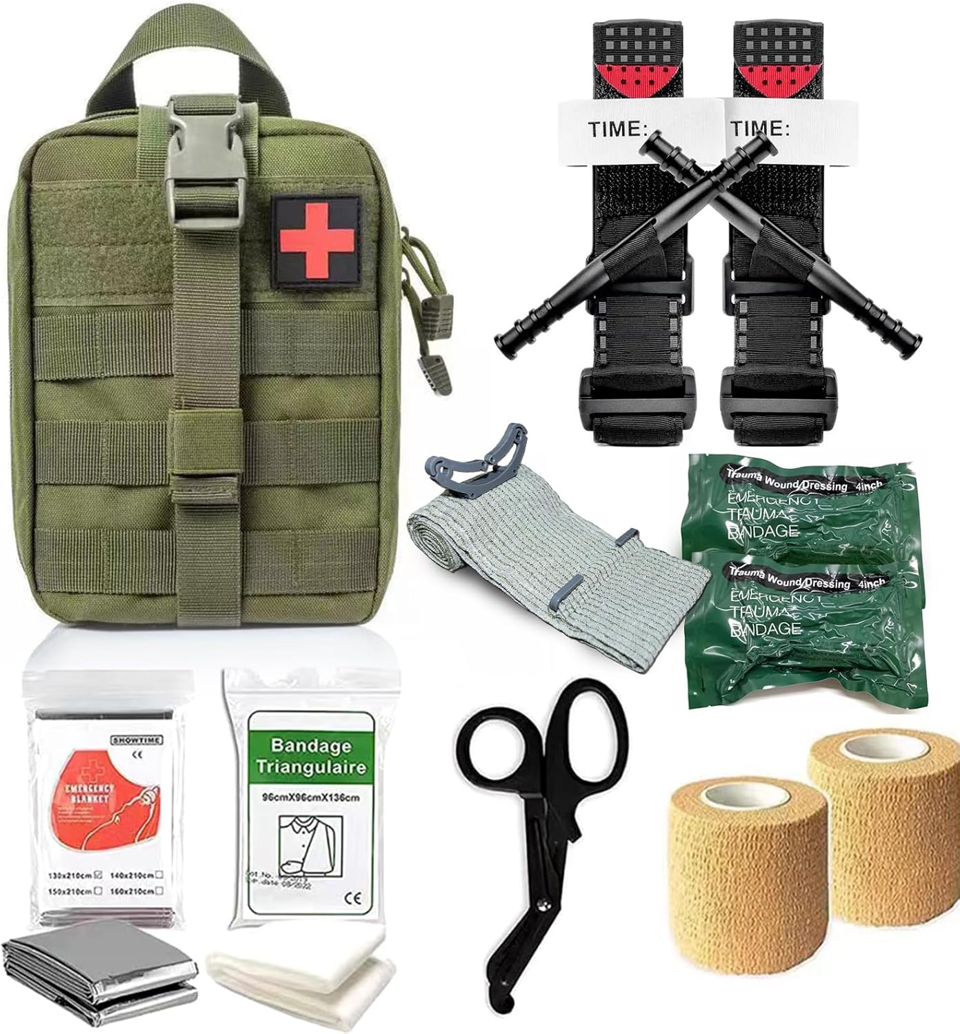 IFAK Trauma First Aid Kit with Tourniquet and Bandages