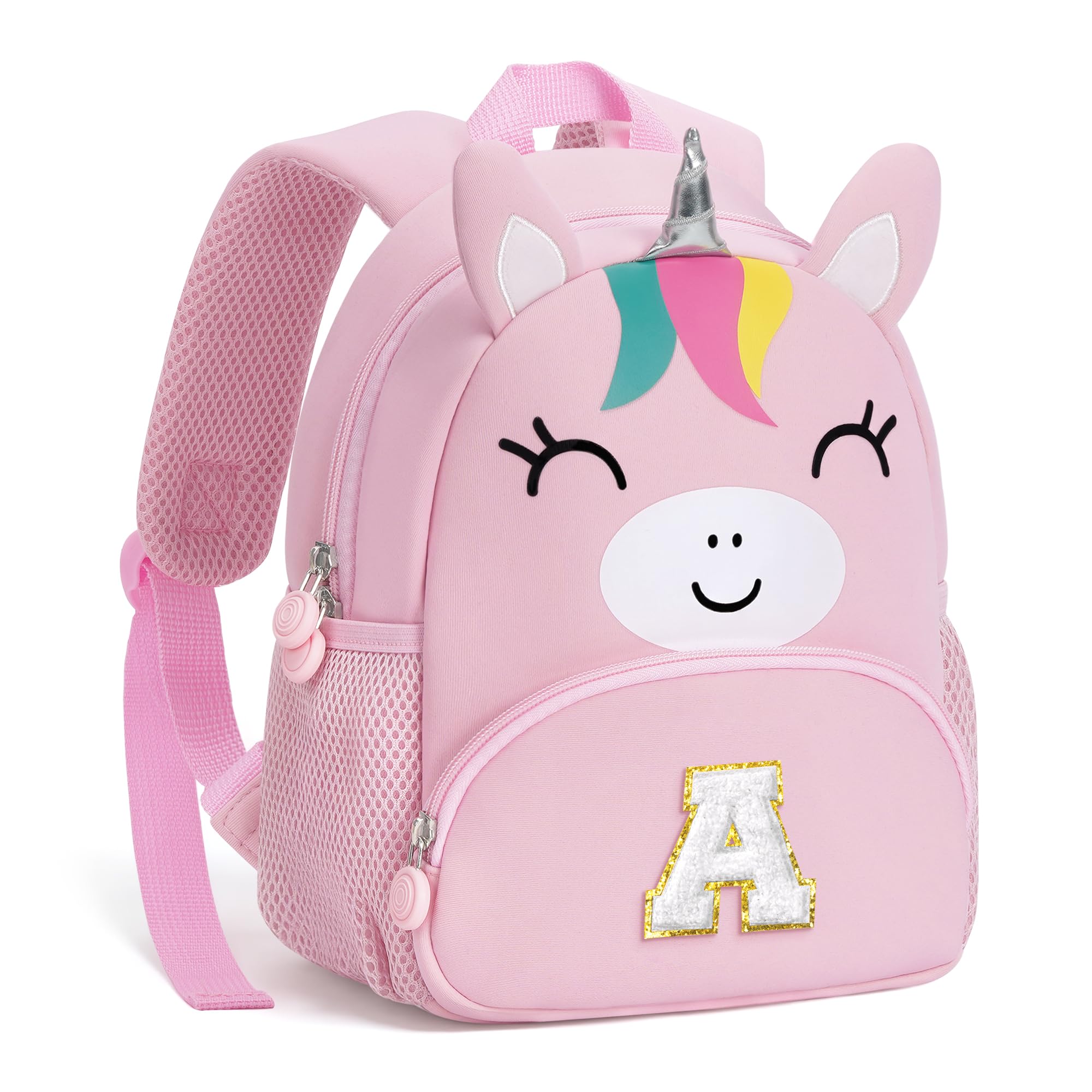 YOOLIFE Kids Toddler Birthday Gifts - Personalized Initial Pink Backpack for Toddler | 2 3 4 5 Year Old Kids Birthday Gift for Daughter Granddaughter