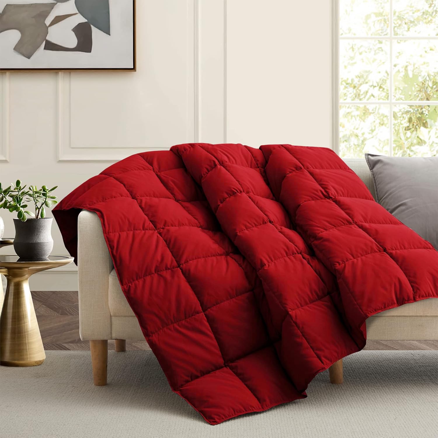 Peace nest Down Throw Blankets for Couch 50x70 Down Blanket