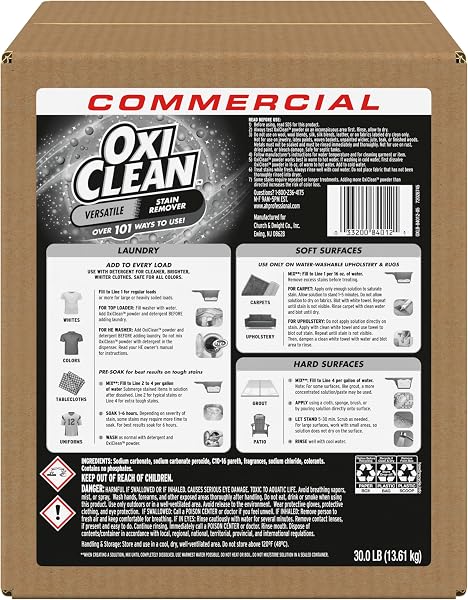 OxiClean Détachant 30lb pour utilisation délicate et sans chlore