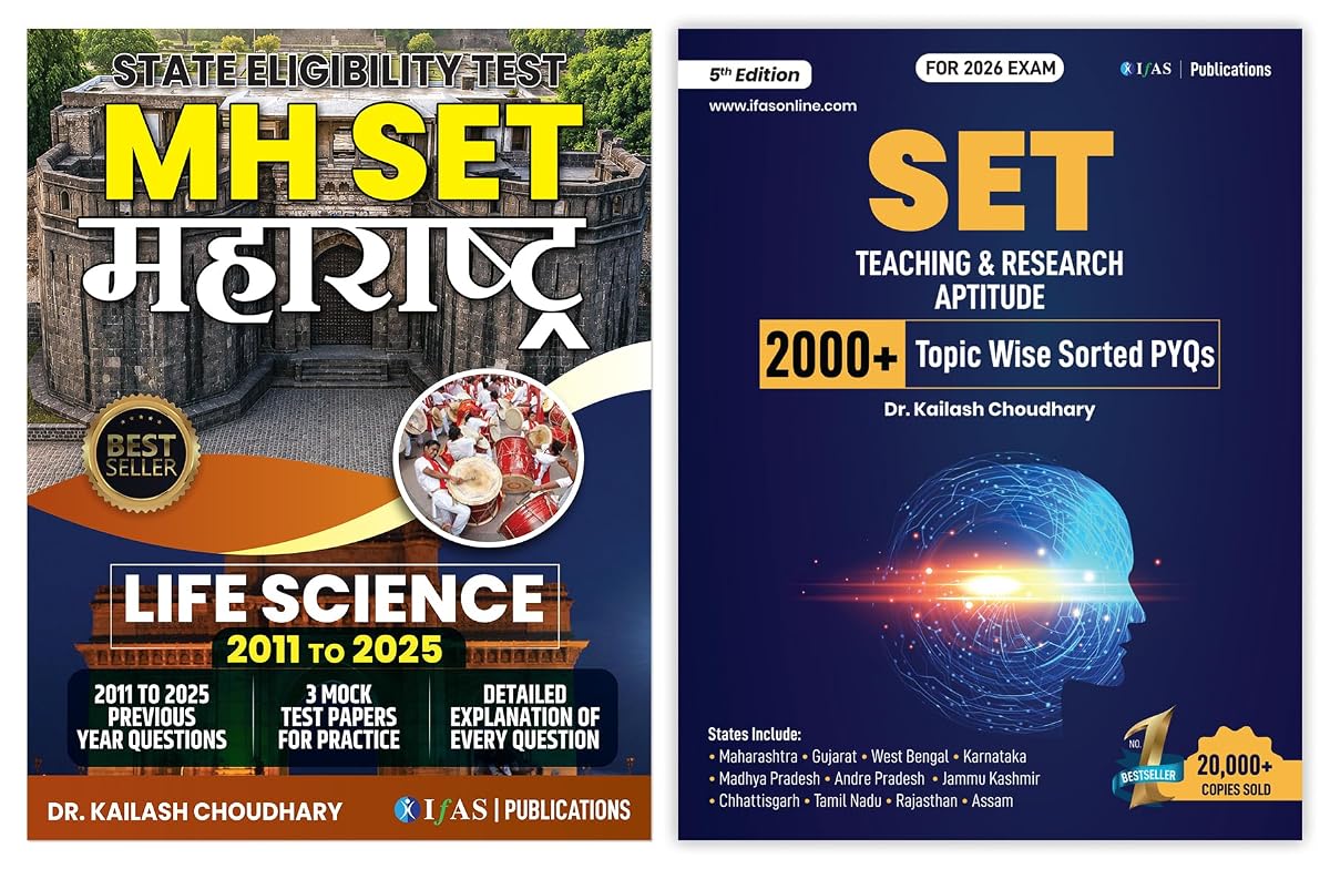 MH SET Life Science PYQ and SET Paper 1 Teaching And Research Aptitude Books