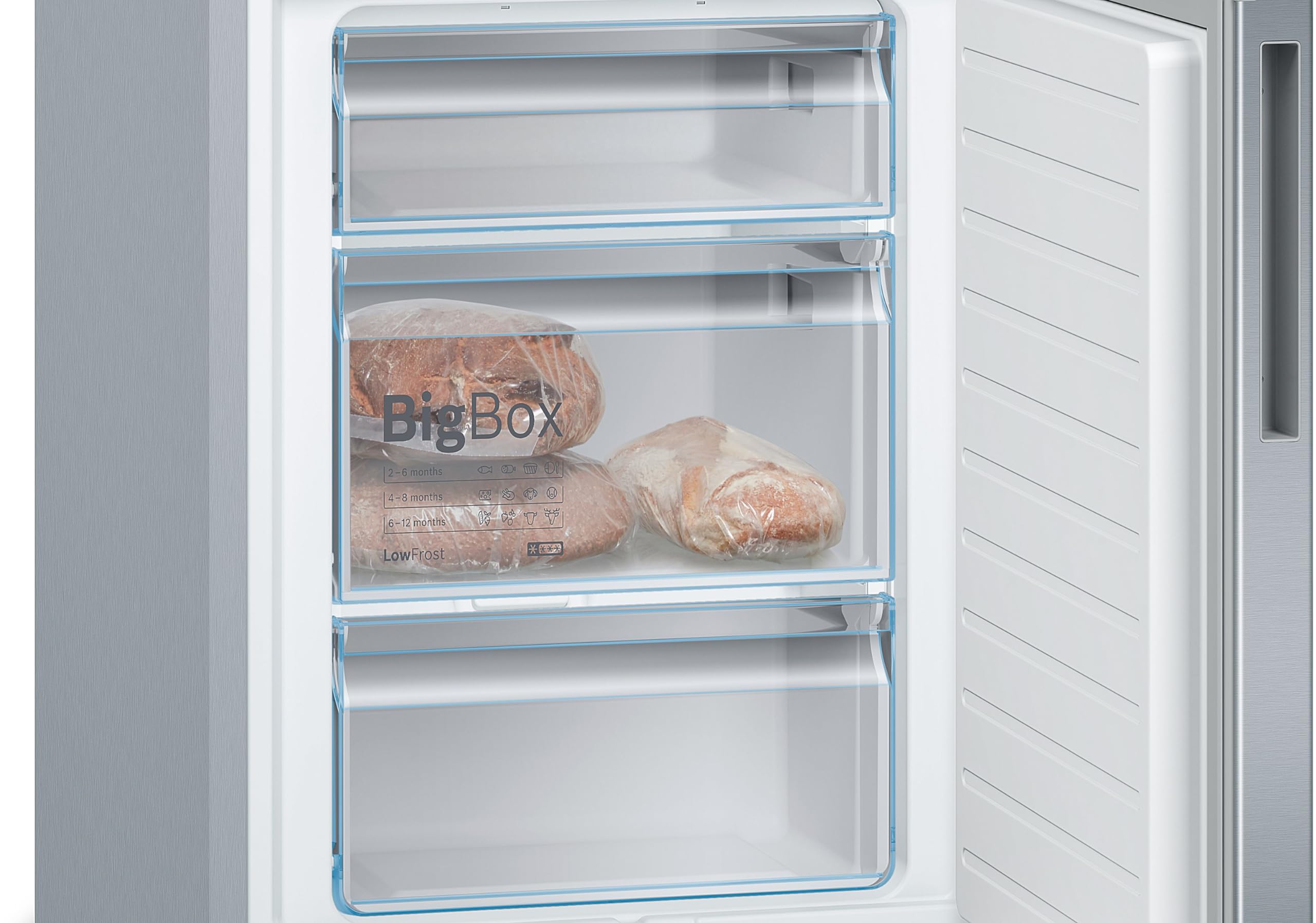 Bosch Serie 6 KGE39AICA Kühl-Gefrier-Kombination 201x60 cm 249 L Kühlen 94 L Gefrieren LowFrost VitaFresh 38 dB LED AntiFingerprint