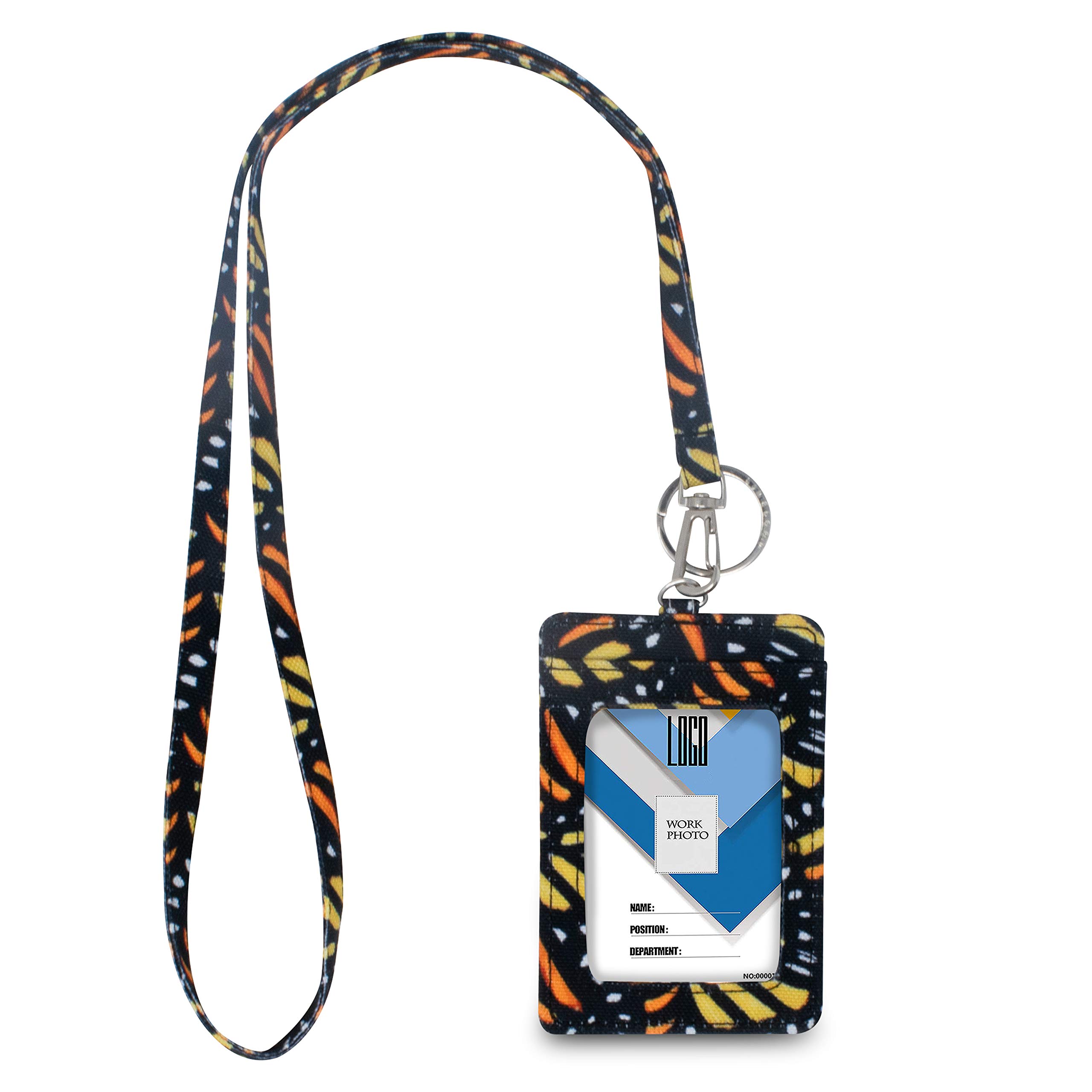 Limeloot Monarch Lanyard with ID Badge Holder and Key Ring