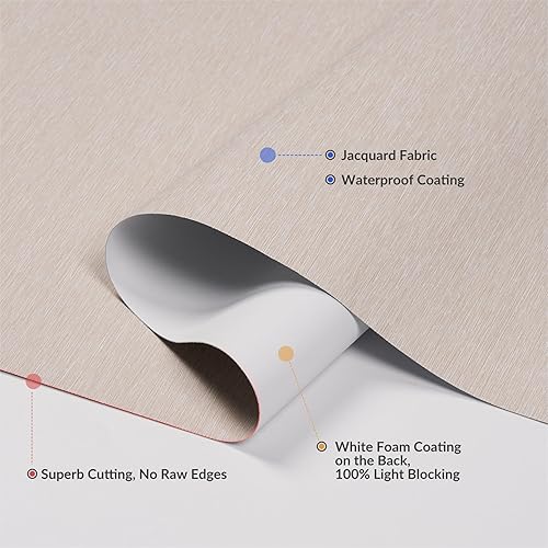 Miniatura 2 de BERISSA Persianas enrollables opacas sin cordones para ventanas, con cenefa de cassette, con aislamiento térmico, ahorro de energía, para puerta del